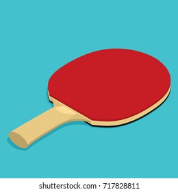Table tennis flat vector.