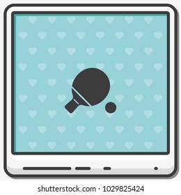 Table tennis flat vector icon.