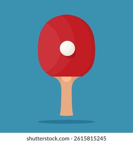 Table tennis flat vector. Icon 