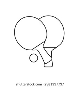 Table tennis gray line icon. Sport symbol vector illustration