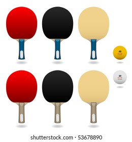 Table Tennis Hand Shake Paddle Vector