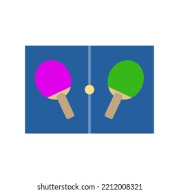 Table tennis icon. Colored vector illustration.