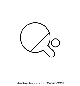 table tennis icon. Element of simple icon for websites, web design, mobile app, info graphics. Thin line icon for website design and development, app development on white background
