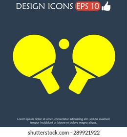 Table tennis icon. Flat design style eps 10