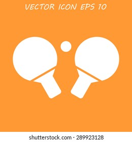 Table tennis icon. Flat design style eps 10