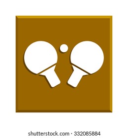 Table tennis icon. Flat design style eps 10