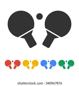Table tennis icon. Flat design style eps 10