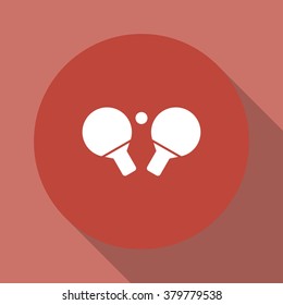 Table tennis icon. Flat design style eps 10