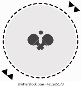 Table tennis icon Flat Design. Isolated Illustration.