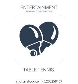 table tennis icon. high quality filled table tennis icon on white background. from entertainment collection flat trendy vector table tennis symbol. use for web and mobile