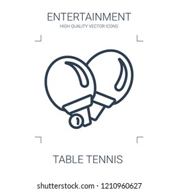 table tennis icon. high quality line table tennis icon on white background. from entertainment collection flat trendy vector table tennis symbol. use for web and mobile