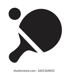 table tennis icon illustration black and white
