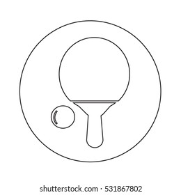 Table tennis icon illustration design
