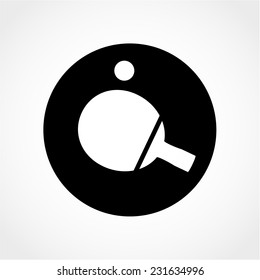 Table tennis Icon Isolated on White Background