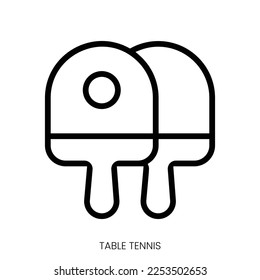 table tennis icon. Line Art Style Design Isolated On White Background