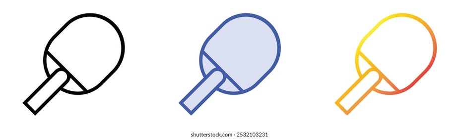 table tennis icon. Linear, Blue Fill and Gradient Style Design Isolated On White Background