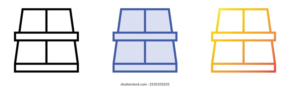 table tennis icon. Linear, Blue Fill and Gradient Style Design Isolated On White Background