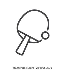 Table tennis icon Logo symbol outline set