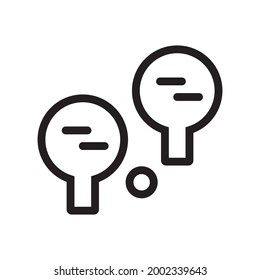 table tennis icon or logo vector illustration of isolated sign symbol, vector illustration with high quality black outline.