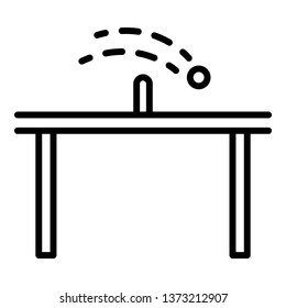 Table tennis icon. Outline table tennis vector icon for web design isolated on white background