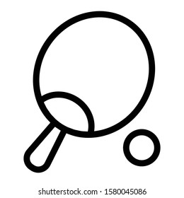 table tennis icon outline vector design
