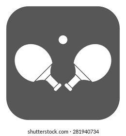 The Table tennis icon. Ping pong symbol. Flat Vector illustration. Button