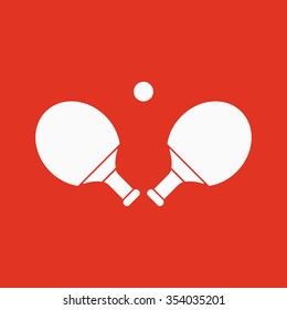 The Table tennis icon. Ping pong symbol. Flat Vector illustration