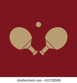 The Table tennis icon. Ping pong symbol. Flat Vector illustration