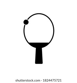 Table Tennis Icon. Raquet And Ball Isolated Vector Illustration. Ping-pong Sport.