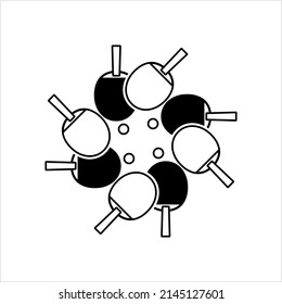 Table Tennis Icon, Sport Vector Art Illustration