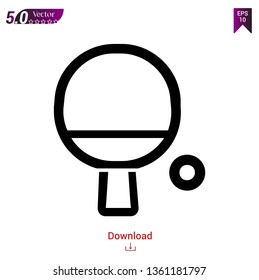 table tennis icon symbol vector illustration on white background