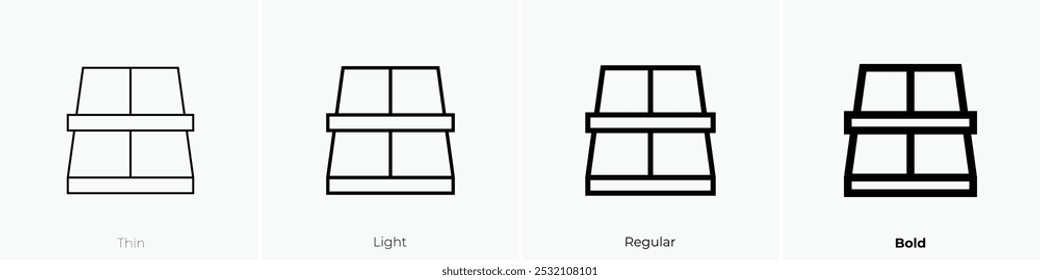 ícone do tênis de mesa. Design fino, leve, regular e negrito, isolado no fundo branco