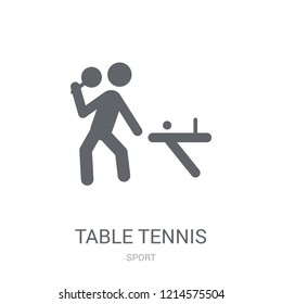 Table tennis icon. Trendy Table tennis logo concept on white background from Sport collection. Suitable for use on web apps, mobile apps and print media.