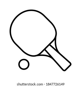 Table tennis icon in trendy outline style design. Vector illustration isolated on white background.