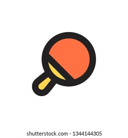Table Tennis Icon Vector Illustration in Filled Style for Any Purpose