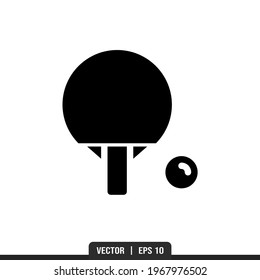 Vector de icono de tenis de mesa, plantilla de logotipo de ilustración en estilo de moda. Idóneo para muchos fines.