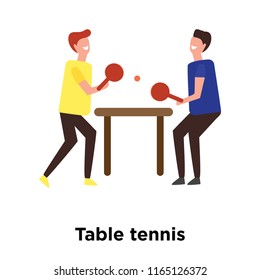 Table tennis icon vector isolated on white background, Table tennis transparent sign , human illustrations , human illustrations