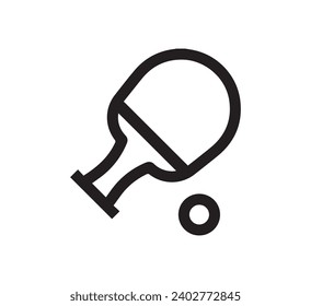 Table tennis icon vector. Linear style sign for mobile concept and web design. Table tennis symbol illustration. Pixel vector graphics - Vector.