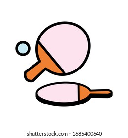 Vektorillustration des Tischtennis-Symbols und Symbole