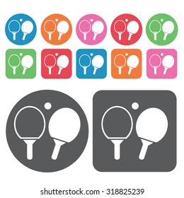 table tennis icons set. Vector Illustration eps10.
