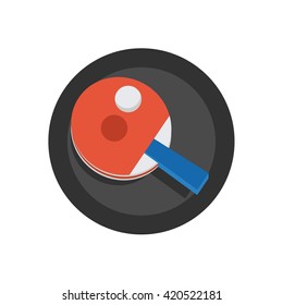 Table Tennis Illustration - Flat Icon