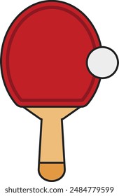 table tennis illustration isolate on white