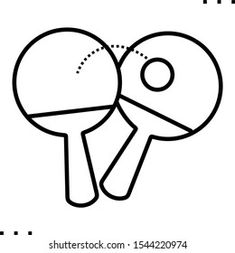 table tennis line art icon.  