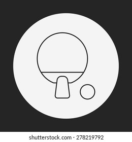 table tennis line icon