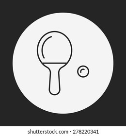 table tennis line icon
