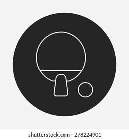 table tennis line icon