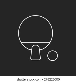 table tennis line icon