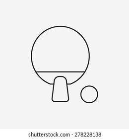 table tennis line icon