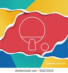 table tennis line icon