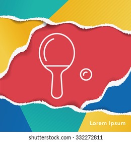 table tennis line icon